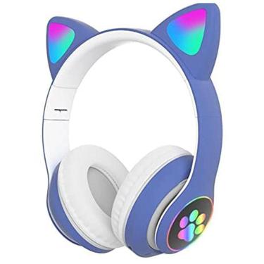 Imagem de Headset Orelha De Gatinho Fone De Ouvido  Azul 