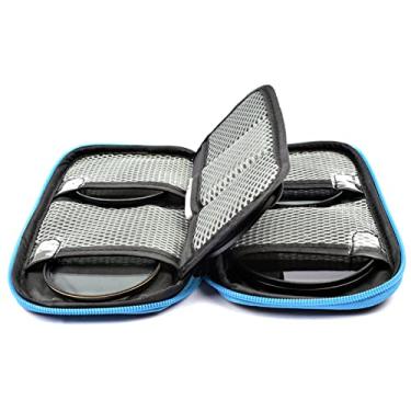 Imagem de Acogedor Capa de filtro de lente de 9 bolsos, bolsa de filtro de lente de câmera de nylon portátil até 82 mm, resistente a choque à prova de poeira, para filtros de 30 a 82 mm