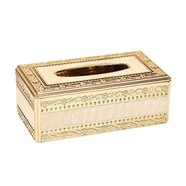 Imagem de Porta-lenços de Papel Higiênico Porta-lenços Porta-papel Guardanapo para de Mesa, Bege Dourado