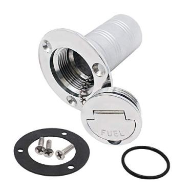 Imagem de SHENGHUISS 38 mm (1-1/2") de barco/enchimento com tampa sem chave de aço inoxidável 316 para caravana de iate de barco com 3 parafusos, junta de borracha e anel de vedação sobressalente