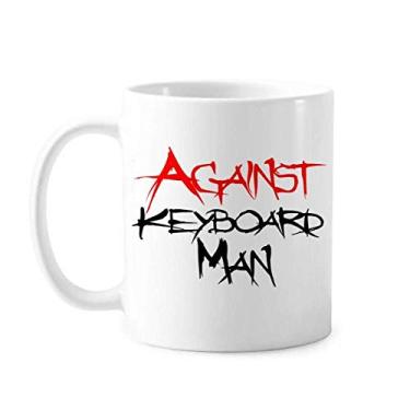 Imagem de Against Keyboard Man Art Deco Presente Caneca Moda Cerâmica Café Porcelana Utensílios de Mesa