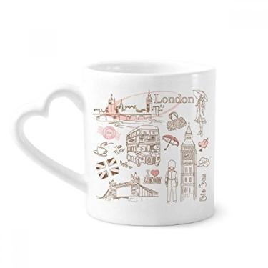 Imagem de Caneca I Love London Britain Big Ben Bus café cerâmica copo de coração de vidro