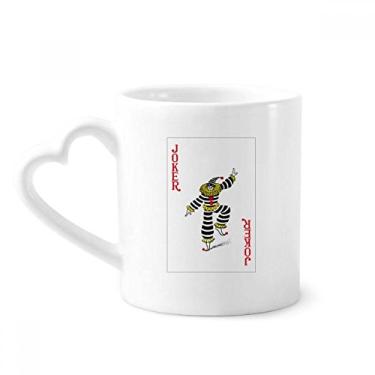 Imagem de Caneca com estampa de cartas do Coringa vermelho caneca de café cerâmica copo de coração de vidro