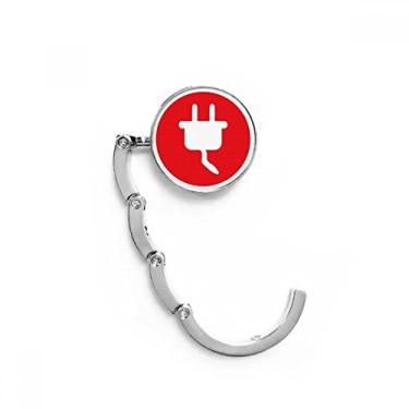 Imagem de Cabo de carregamento vermelho padrão gancho de mesa fecho decorativo extensão dobrável cabide