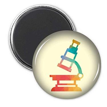 Imagem de Microscópio de desenho animado padrão química ímã adesivo decoração crachá presente