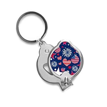 Imagem de Cortador de unhas EUA Flag Love Heart Star Festival Tesoura de aço inoxidável