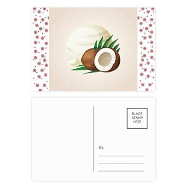 Imagem de Folhas de coco sorvete picolé Natal flor comemoração cartão postal bênção postal
