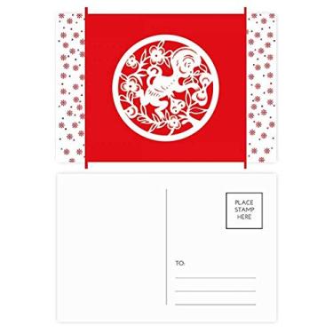 Imagem de Macaco com corte de papel animal China zodíaco arte natal flor celebração cartão postal bênção postal