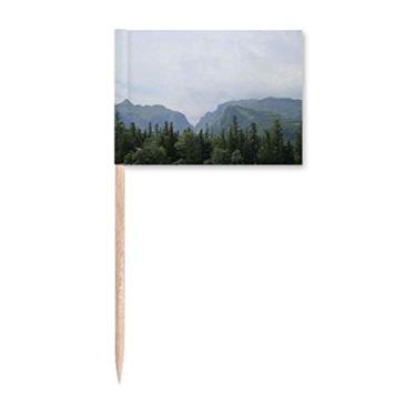 Imagem de Baiyun Pinheiro Floresta Art Deco Presente Fashion Palito Bandeiras Marcador Decoração de Festa