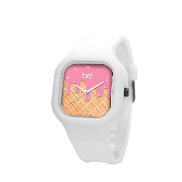 Imagem de Relogio Be Watch Ice Cream Pulseira de Silicone Branco