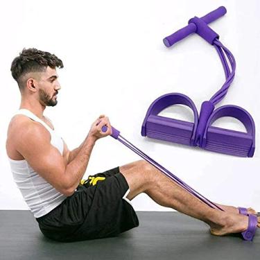 Imagem de Elastico Extensor Academia em Casa abdominal Pilates Tonificação exercicio Puxe Corda Intensidade