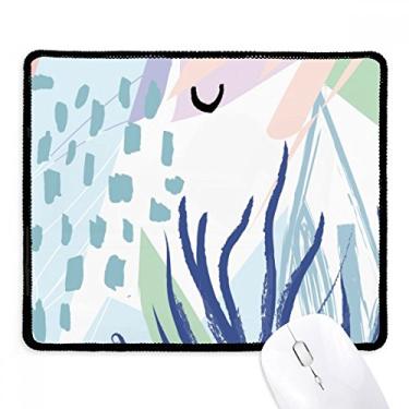 Imagem de Plant Sea Abstract Plants Art Pattern Antiderrapante Mousepad Jogo Escritório Preto Bordas Costuradas Presente