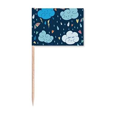 Imagem de Guarda-chuva, coração, palito, bandeiras, marcador, enfeite de festa, decoração