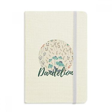 Imagem de Caderno de pintura de plantas de flores bege com capa dura em tecido oficial diário clássico