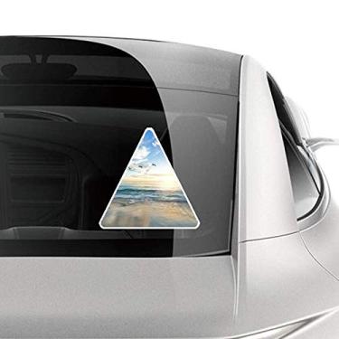 Imagem de DIYthinker Adesivo de carro com imagem de oceano areia praia pássaro mar motocicleta bicicleta bagagem decalque