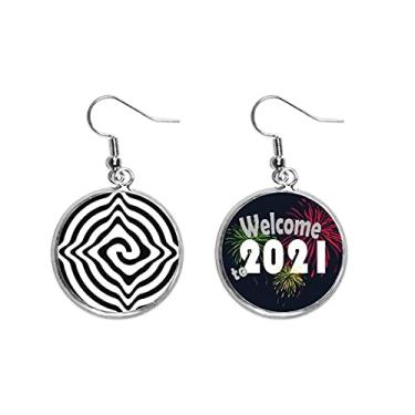 Imagem de Illusion Lines Repeatedly Dislocated Ear Pendants Jewelry 2021 Blessing