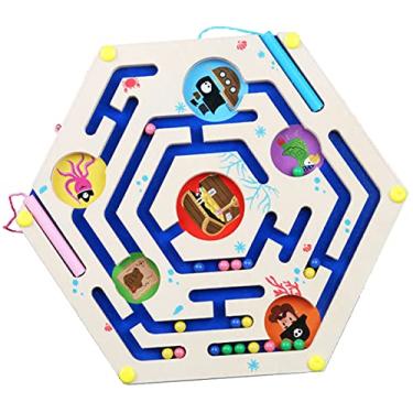 Imagem de JOGO DE MADEIRA MAGNÉTICO LABIRINTO PIRATA CAÇA AO TESOURO - STEAM TOY