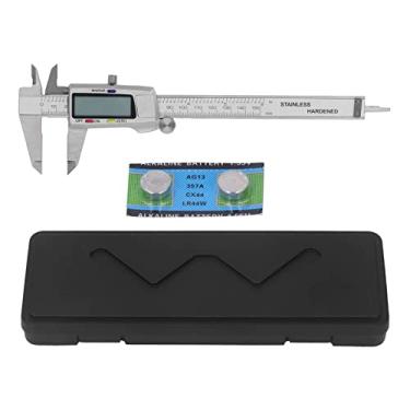 Imagem de Sluffs Paquímetro Digimatic Elétrico, Paquímetro Digital, Ferramenta De Medição De Paquímetro Micrômetro, LCD Estável Em Aço Inoxidável, Paquímetro Eletrônico De Leitura Clara De Alta Precisão 150mm