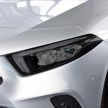 Imagem de LAVIYE Farol do carro película protetora resistente a riscos transparente adesivo TPU preto, para Mercedes Benz A Class W176 W177 A45 A35 AMG