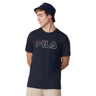 Imagem de Camiseta Masculino Fila Algodão Letter Outline F11l174