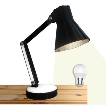 Imagem de Luminária Abajur Articulada De Mesa Sala Quarto - Abajur Tipo Pixar Com Base (Preto)