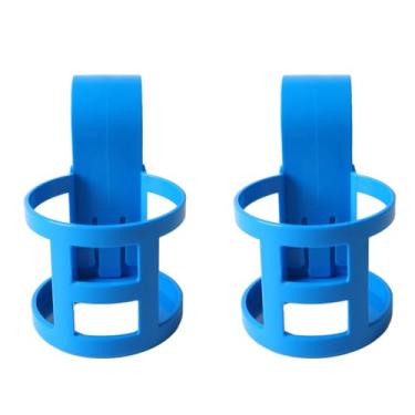 Imagem de Suporte de Copo para Piscina, Suporte Portátil para Copo de Piscina, Plástico, Fácil de Usar, Evita Derramamentos, Multiuso para Trilhos Superiores de Barra de Piscina Redonda (2