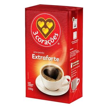 Imagem de 3 Corações Café Torrado e Moído Extra Forte, 500g vácuo