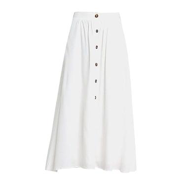 Imagem de Vestido reto feminino moda casual malha patchwork vestido feminino moda feminina renda solto vestido de formatura rodado, Branco, GG