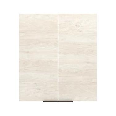 Imagem de Armário Aéreo Bartira Cristal MDP 15mm com 2 Portas e 2 Prateleiras - 80cm de largura
