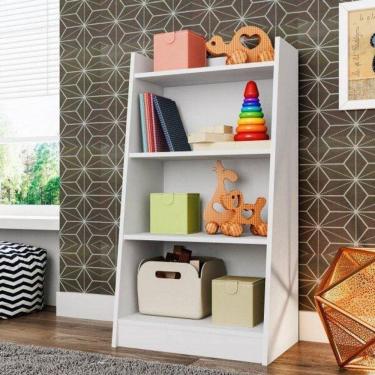 Imagem de Estante Infantil Multiuso 4 Prateleiras Montessori Art in Móveis Branco