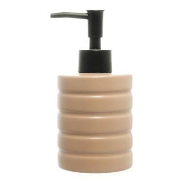 Imagem de Porta Sabonete Líquido de Cerâmica Gomos Nude 340ml - Wolff