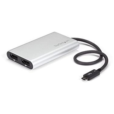 Imagem de StarTech.com Adaptador Thunderbolt 3 para DisplayPort duplo 4K 60Hz - Certificado Thunderbolt 3 - Conversor de vídeo DisplayPort 1.2 de monitor duplo - compatível com Mac e Windows - DisplayPort duplo