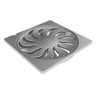 Imagem de Grelha Abre e Fecha Titânio Quadrada 150mm Tigre