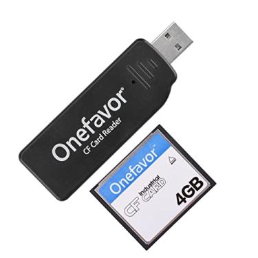 Imagem de Onefavor Leitor de cartões CompactFlash, leitor e gravador USB de cartão de memória compacto Flash CF (com cartão CF de 4 GB)