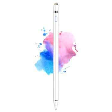 Imagem de Caneta Stylus para iPad, iPad Pencil compatível com iOS, Android, iPad Air/Pro/Mini 2/3/4 e mais, caneta recarregável para tablet (branca)