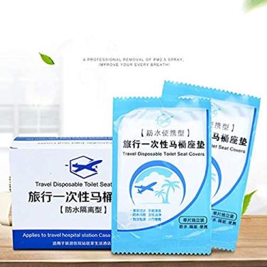 Imagem de XICHEN – Bolso Tamanho Descartável Plástico Assento Capas para Banheiro Pacote de viagem 50 peças, 40 cm x 48 cm Embrulhado individualmente