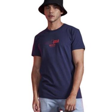Imagem de Camiseta Coca Cola Slim Azul Masculino-Masculino