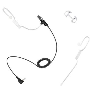 Imagem de Arrowmax ASK75C-S-35L FBI Style Clear Tube 3,5 mm Receptor/Listen Only Fone de ouvido compatível com Motorola Kenwood Icom microfone de alto-falante de rádio bidirecional