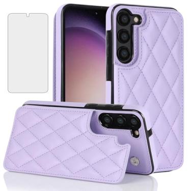 Imagem de Asuwish Capa de telefone para Samsung Galaxy S23 5G capa carteira com protetor de tela de vidro temperado e suporte de cartão RFID de couro acessórios de celular S 23 23S GS23 G5 SM-S911U 6,1