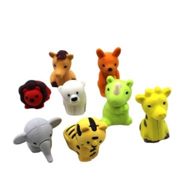 Imagem de 5 peças de borracha criativa de animais de desenho animado embalagem independente bonito borrifador de água baleia