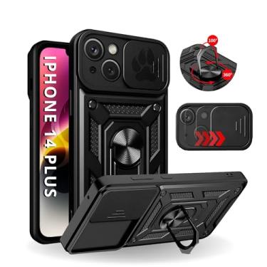 Imagem de Capa Capinha Armor Anti Impacto Militar Para iPhone 14 Plus (Tela 6.7) + Anel Giratório + Proteção De Câmera - Proteção Militar