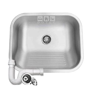 Imagem de Tanque Inox Escovado 40x40cm Completo