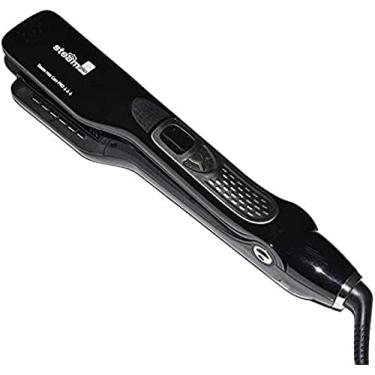 Imagem de Ferro De Alisar Cabelo A Vapor, Vapor De Salão, Alisa Rapidamente O Cabelo Sem Danificá-lo, Aquecimento Rápido, Alisadores De Cabelo Preto Com Tela LCD,Preto,YUYANAIAI