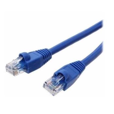 Imagem de Cabo De Rede Ethernet Lan Rj45 Cat 5E Utp Azul - 15 Metros - Exbom