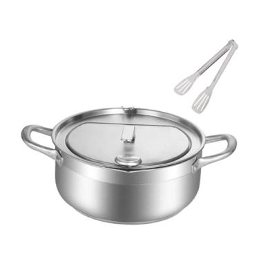 Imagem de Ｂｅｓｇａ Fritadeira de aço inoxidável Fritar Frango Panela de sopa Utensílio de cozinha Frigideira de óleo Fritadeira pequena para batatas fritas Batata, 24cm