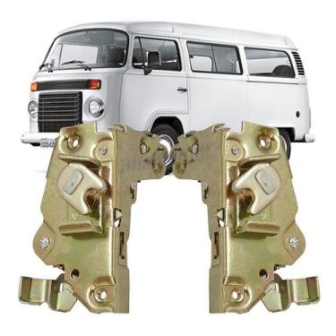 Imagem de Par Tranca Fechadura Porta Dianteira Kombi Clipper Caminhão Vw Worker 