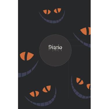 Imagem de Diario de puntos: Libreta de ideas dot grid, edición color negro con cara de gato de miedo