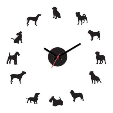 Imagem de Relógio Parede Cachorro Pet Shop Animal Estimação - Intempo Design