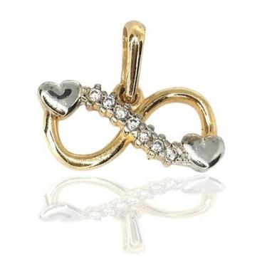 Imagem de Pingente em ouro 18k Infinito com Coração - Elegancy Joias