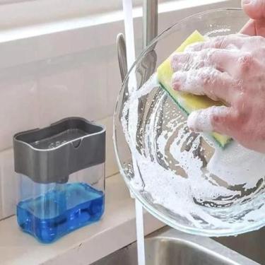 Imagem de  Dispenser Detergente Cozinha Esponja Limpeza Louça Dosador - Bc Bora 